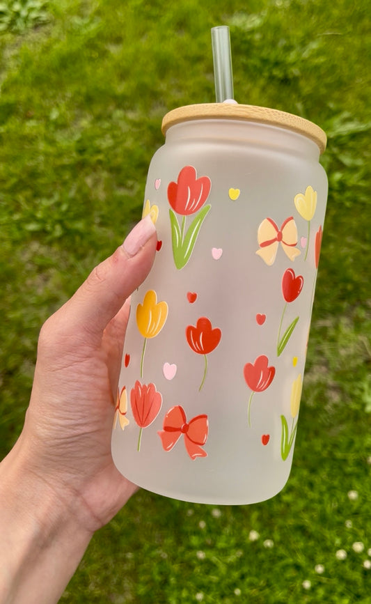 Flower premade w/ decorated lid