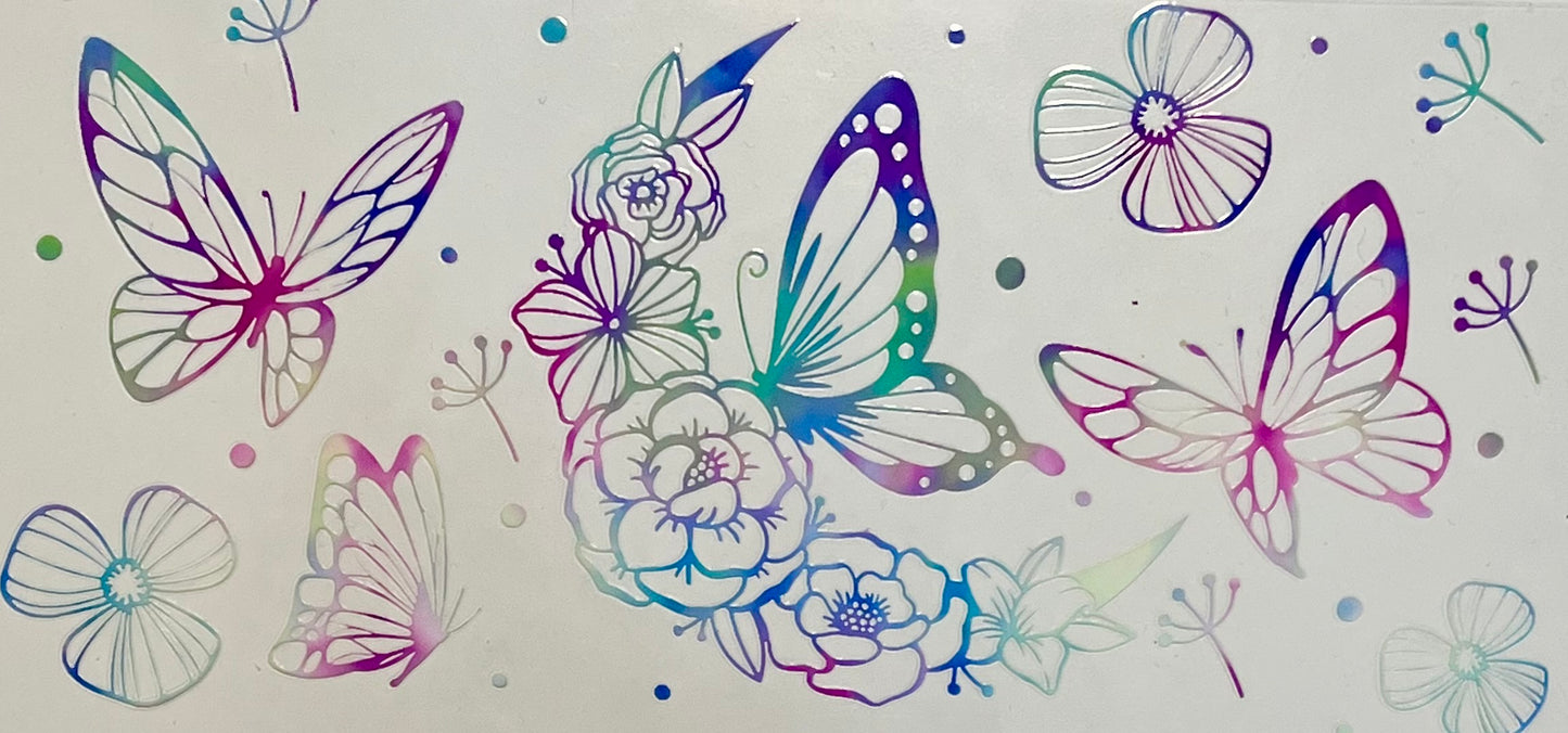 Colorful Flowers & Butterflies