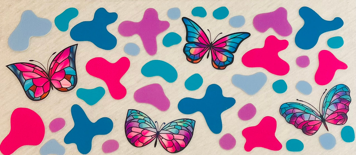 Blue & Pink Butterflies