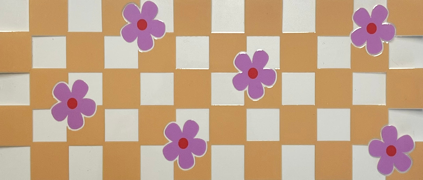 Checker & flowers